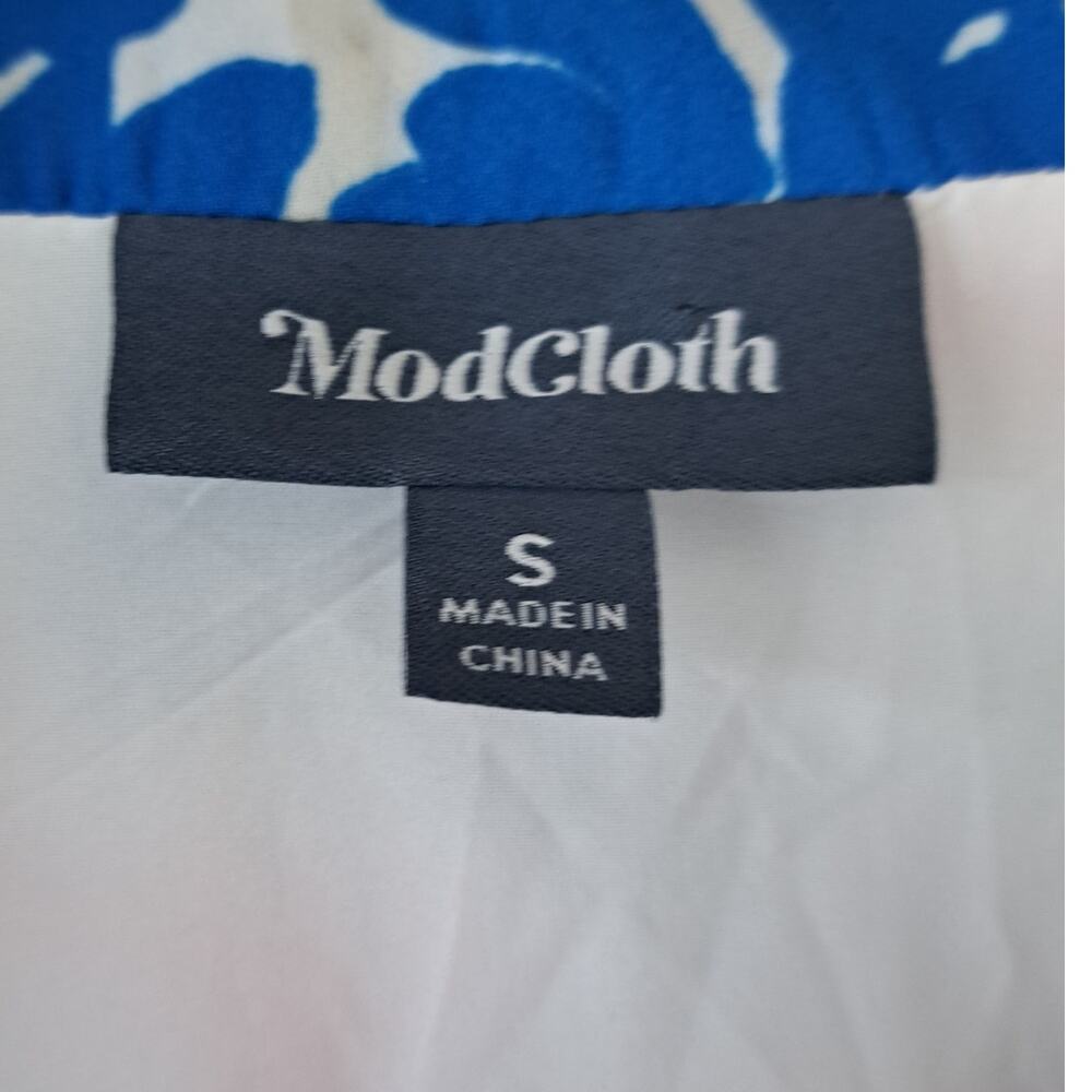 MODCLOTH Exciting Find Shirt Midi Dress Pink Blue Floral Small Retro Spring - Picture 7 of 11